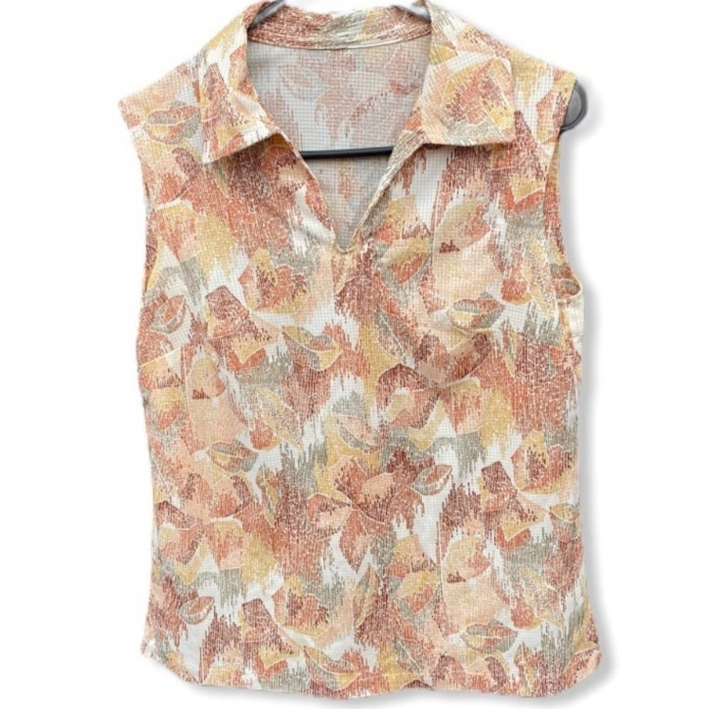 Vintage Sleeveless Polyester Top